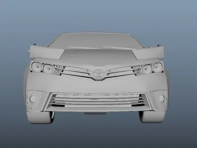 car toyota crolla  Low-poly 3D model