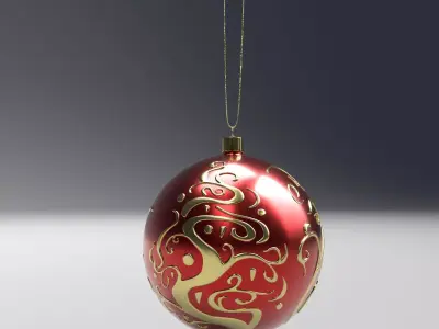 Christmas Red Ball 3D model