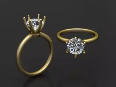 anillo compromiso elegante 3D print model