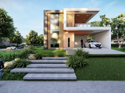 Beautiful Modern House 3D model
