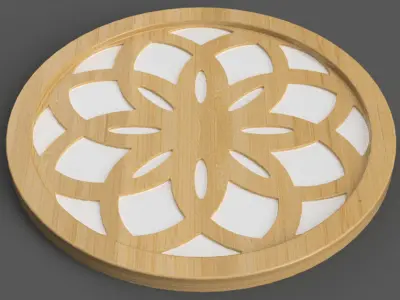 geometric coaster - table top - keychain- wall art 3D stl 5 3D print model