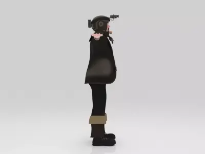 Character Stanco Rigged Engineering Classic Low-poly 3D model