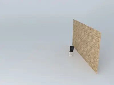 chair wooden wall Free 3D model