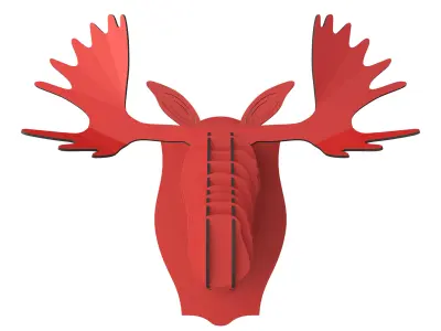 Fred Cardboard Moose Head 3D model