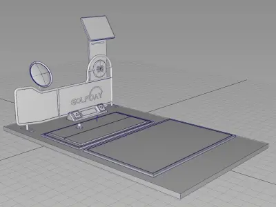 Indoor Golf Course Equipment 3D model Low-poly 3D model