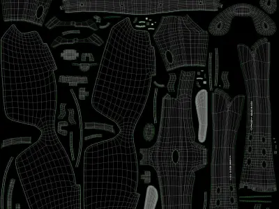 Sport Glasses 2 Folded 3D model