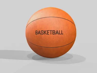 Basketball Ball Low-poly 3D model 8