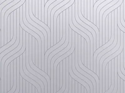 3d panel wallpaper with wavy lines Low-poly 3D model