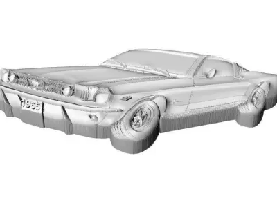 classic Mustang pendant dije mustang car carro clasico  3D print model