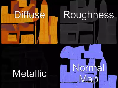 Amber Obelisk model pack Low-poly 3D model