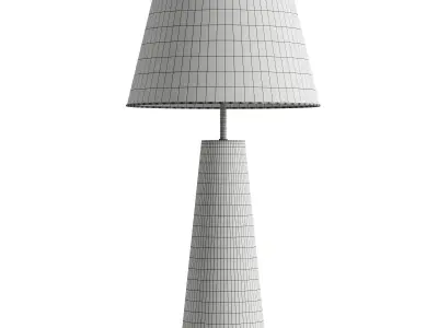Table lamp Wave Low-poly 3D model
