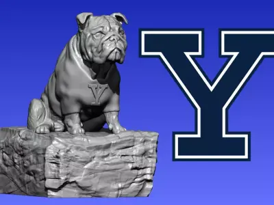 NCAA - Handsome Dan statue - Yale University - 3D PRINT 3D print model
