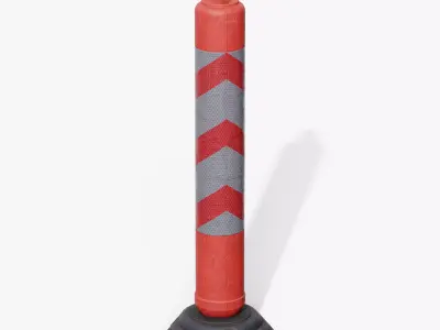 Safety Delineator Post Low-poly 3D model