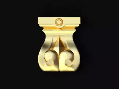 Central decor ornament for furniture 3D model 60