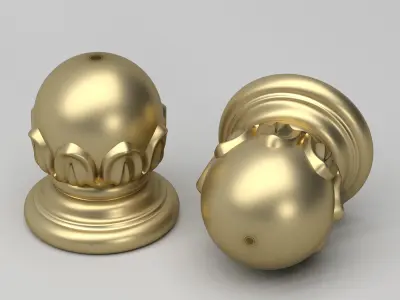 Carved Finial 3D model
