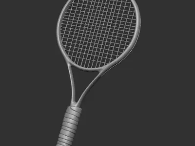 Tennis racket 3D print model