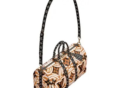 Louis Vuitton Bag Keepall Bandouliere 45 Crafty Caramel Low-poly 3D model