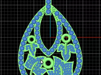 free jewelry pendant leaf pendant Free 3D print model