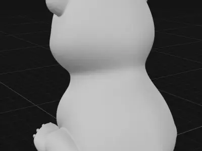 Christmas polar bear decoration 3D print model