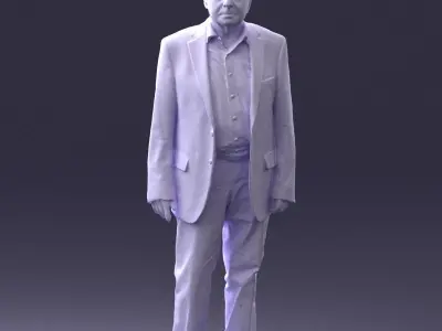 000392 Older Male Character in Business-Casual Outfit 3dp 3D print model
