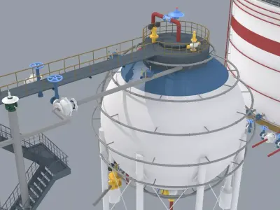 oil tanks 3D model