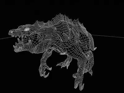 Mutated Toxic Beast - Game Ready 3D Creature Model Low-poly 3D model