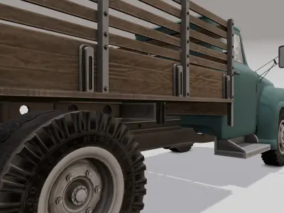 Truck 3D Model  Low-poly 3D model