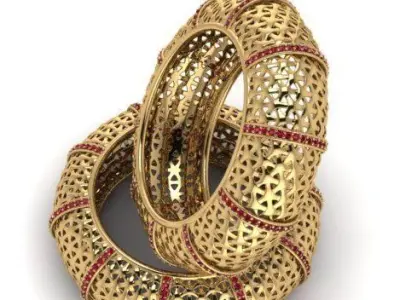 DIAMOND TURKEY SYLISH BANGLE BRACELET 3D print model