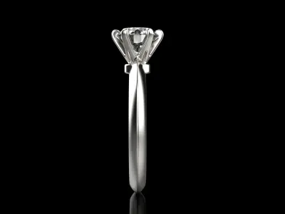 engagement ring tiffany style size 16 model 658 3D print model