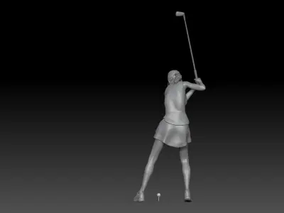 GOLF GIRL WOMAN 1 3D print model