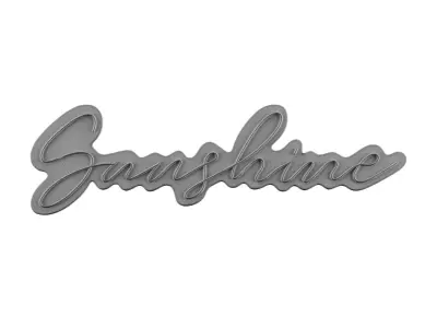 Sunshine Neon Sign 3D model