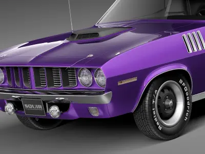 Plymouth Hemi Cuda Barracuda 1971 3D model