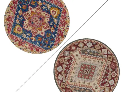 Round Rug Set 31 3D model
