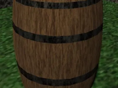 LOW POLY BARREL barrels stacked Free low-poly 3D model