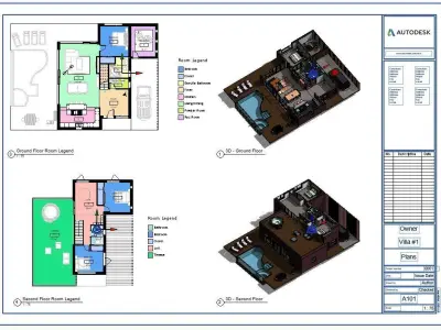 BIM Brick Villa - Original Design 3D model