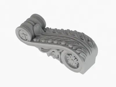 Scroll Corbel 01 3D model