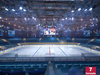 Ice Hockey Arena Stadium - Modular Environment 3D model