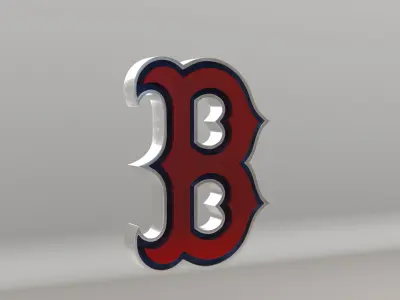 MLB Boston Redsox V2 Team Logo 3D model