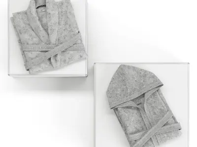 Bathrobe Laying Set 04 3D model