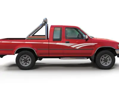 Toyota pickup xtra cab Low-poly 3D model