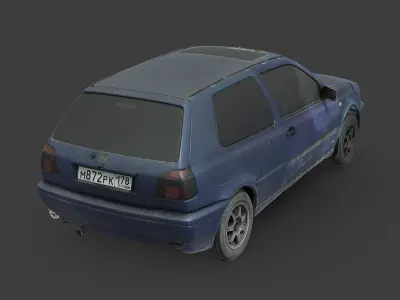 Volkswagen Golf 3 RAW Scan 3D model