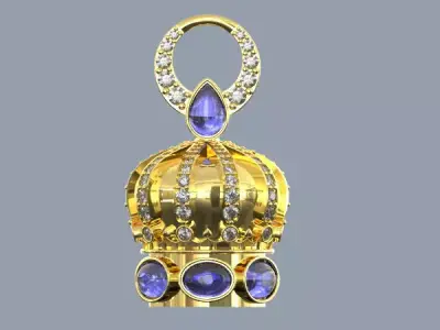 crown pandent 3D print model