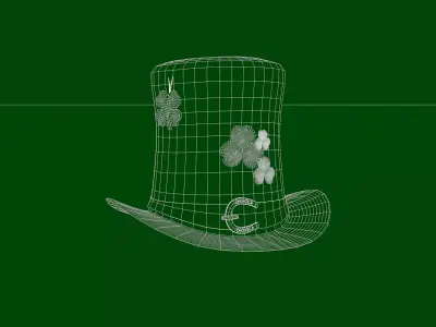 St Patricks Top Hat 3D Model 3D model