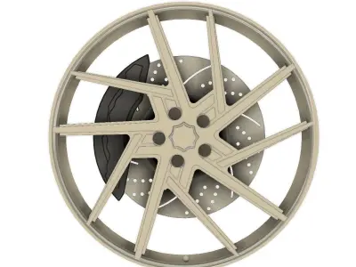 3d printable RZ-103 Lexani wheels 3D print model