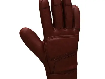 Hand gloves leather  Low-poly 3D model