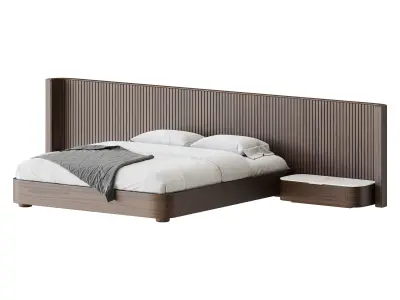 Finnley Extended Headboard Bed 3D model