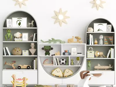 Children Room Set 2 Smile Bookcase  3D model