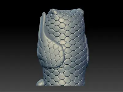 Mystical Owl Closed eyes 3D print model
