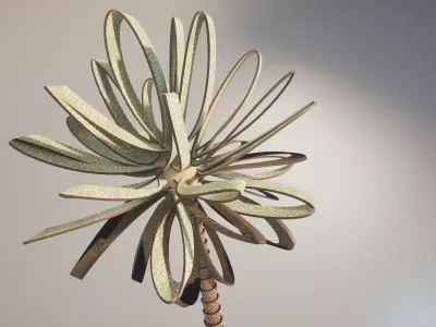 Conceptual palm tree S1Av3 Low-poly 3D model