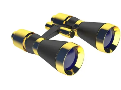 Gold mini binocular 3d model Free 3D model
